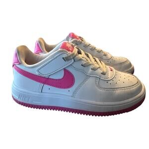 Nike Force 1 LV8 Little Kids Sneakers White Pink Size 12C